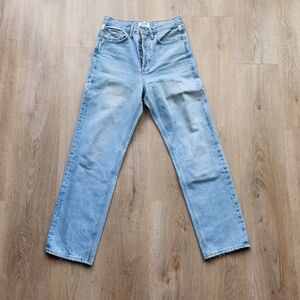 Agolde Light Wash Straight-Leg Jeans